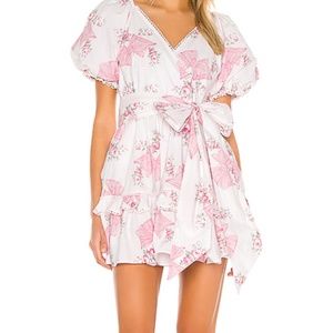LOVESHACKFANCY Zelle Dress in Pink Mint